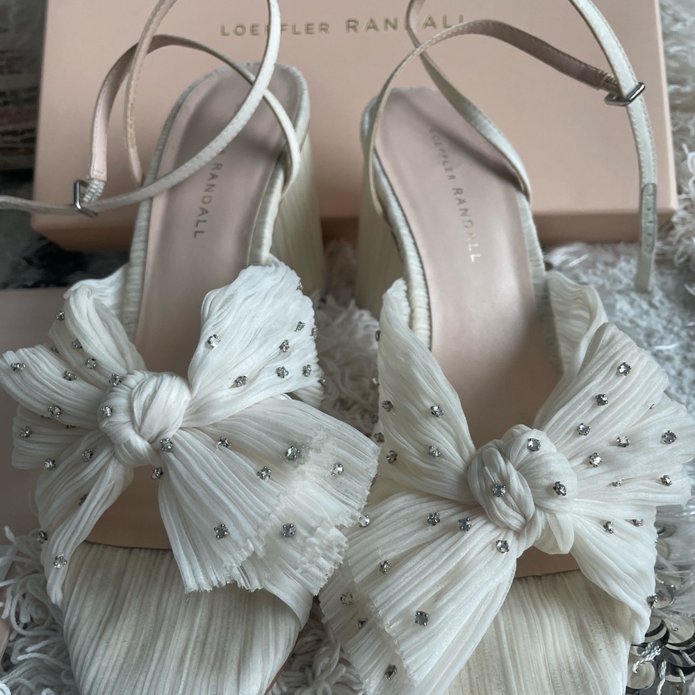 Loeffler Randall White Heeled Sandals - Picture 13 of 16